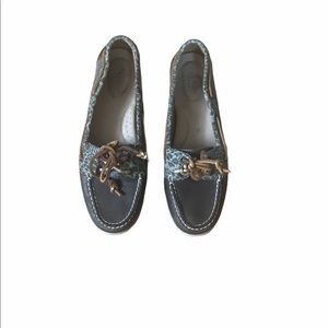 Sperry top-sider brown with gold leather laces